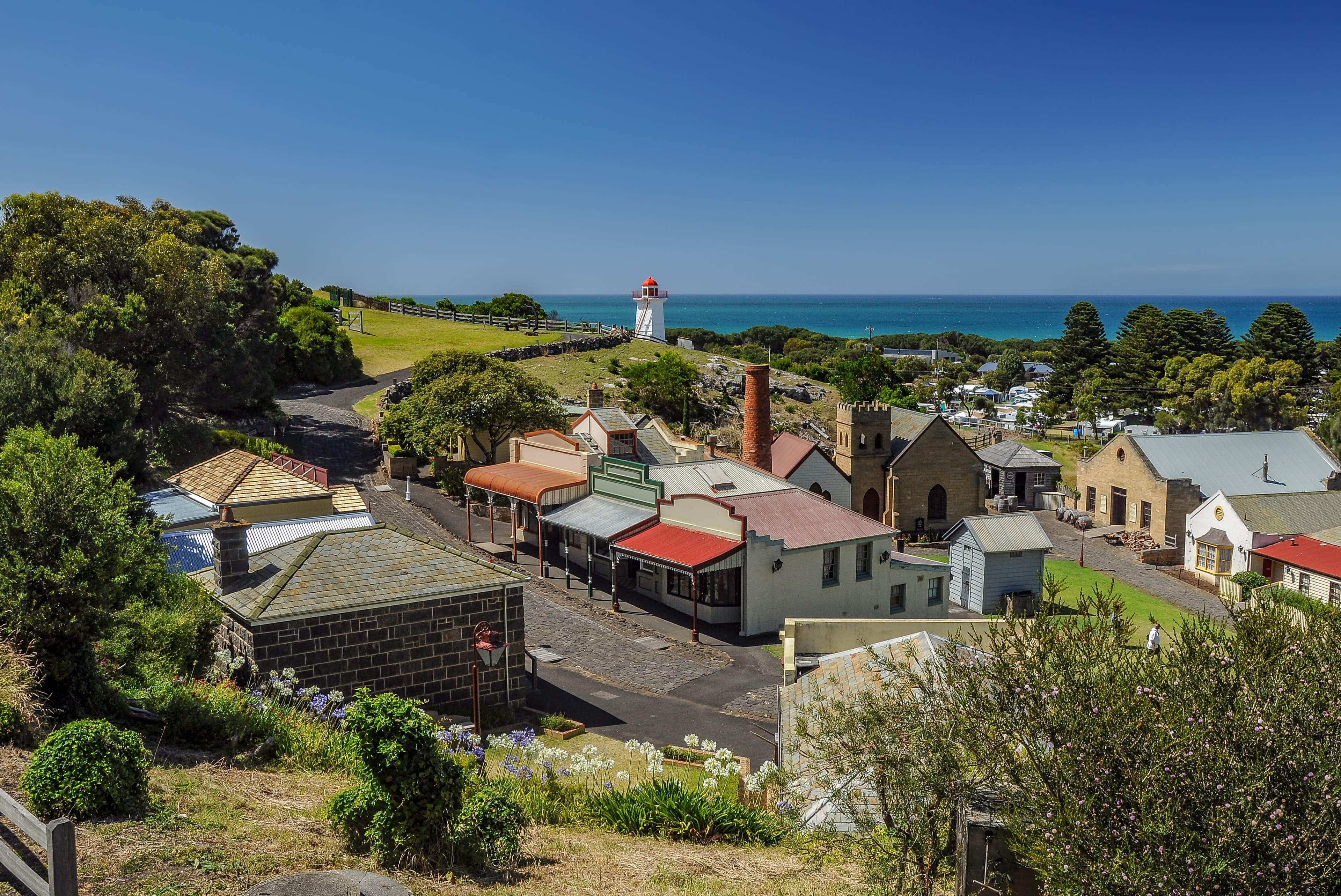 The charming Flagstaff Hill Maritmate Village is located in the seaside town of Warrnambool